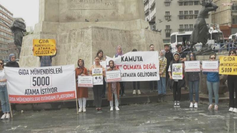 Atama bekleyen mühendis ve veterinerler Ulus Meydanı’ndan yine bakanlığa seslendi