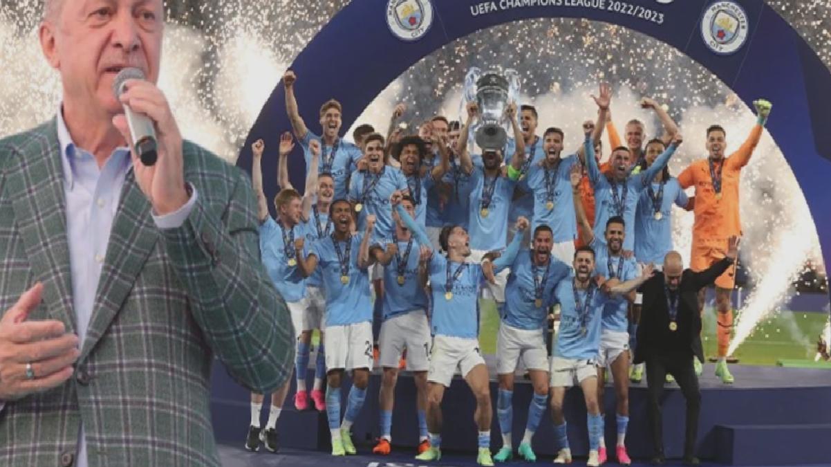 Cumhurbaşkanı Erdoğan’dan Şampiyonlar Ligi şampiyonu Manchester City’ye tebrik mesajı