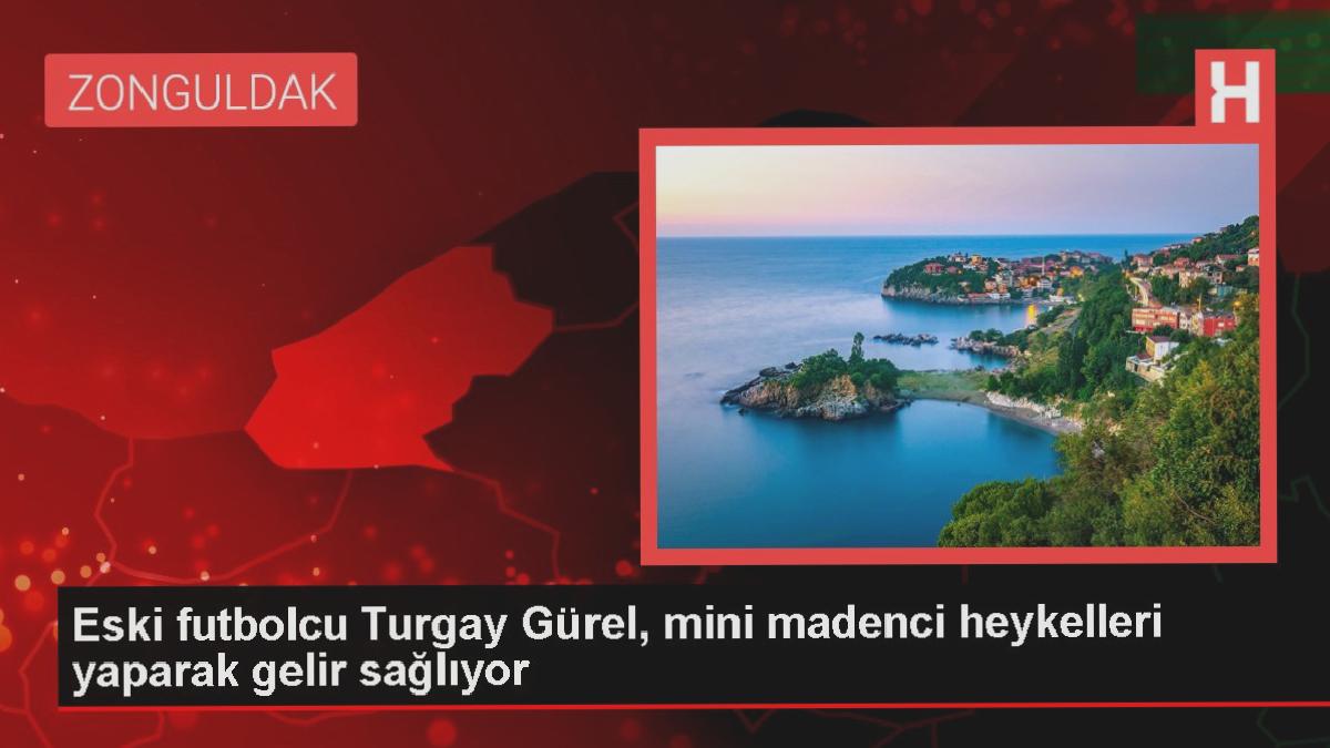 Eski futbolcu Turgay Gürel, mini madenci heykelleri yaparak gelir sağlıyor
