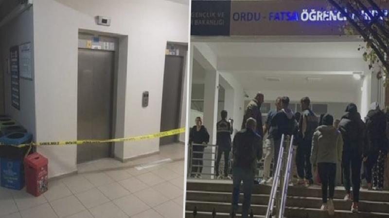 Ordu’da kız öğrencilerin kaldığı KYK yurdunda asansör halatları koptu!