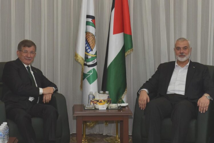 Hamas liderinden TBMM’de konuşma yapması için çağrıda bulunan Davutoğlu’na teşekkür: “Onur duyarım”