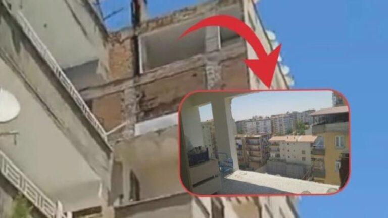 Diyarbakır’da yıkım sırasında zarar gören binada 5 aile yaşamaya devam ediyor
