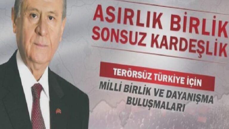 MHP, ‘Terörsüz Türkiye’ süreci için “Milli Birlik ve Dayanışma” buluşmaları düzenliyor