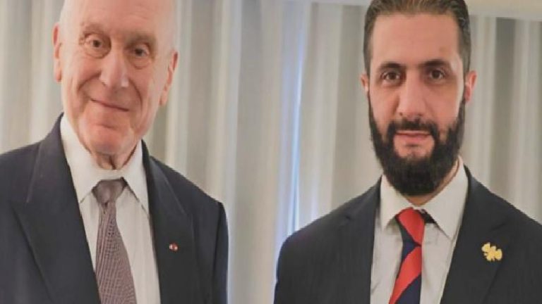 Suriye Geçici Cumhurbaşkanı Şara, New York’ta Dünya Yahudi Kongresi Başkanı Lauder ile görüştü