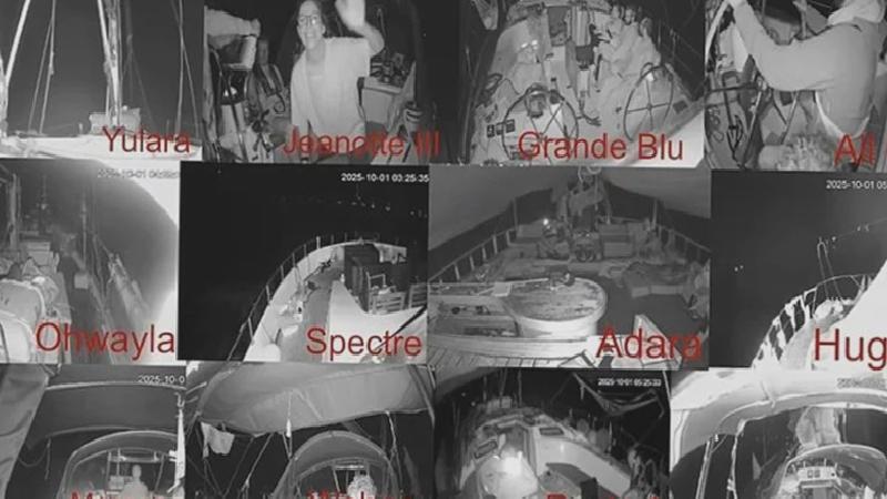 Küresel Sumud Filosu, 3 mil uzaklarında İsrail donanması olduğu değerlendirilen 20’den fazla gemi tespit edildiğini bildirdi