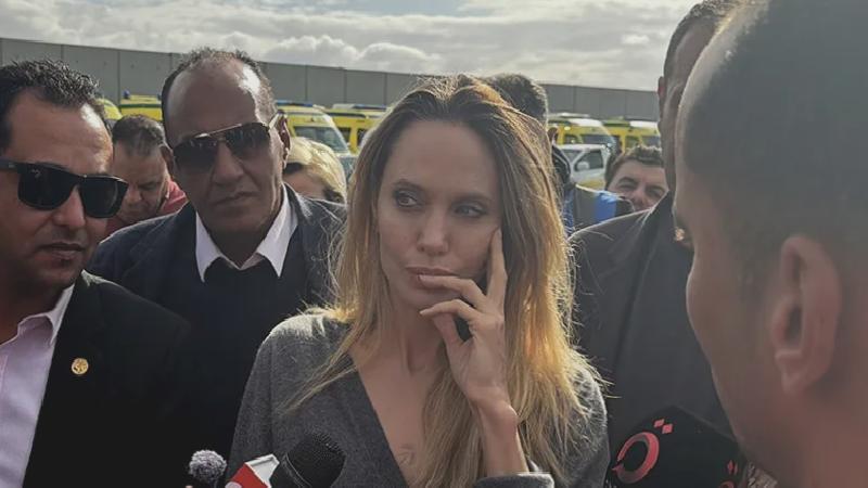 Angelina Jolie, Gazze sınırına gitti, en kısa sürede daha fazla yardım ulaştırılması gerektiğini söyledi
