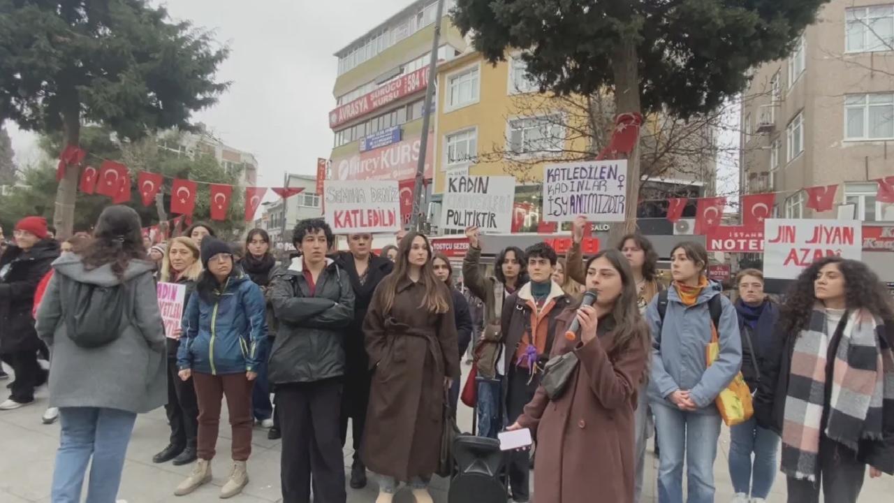 Kadınlar, Semiha Deniz’in katledildiği yerde bir araya geldi: Fail, boşanmayı tehdit gibi algılayan bu sistemdir!
