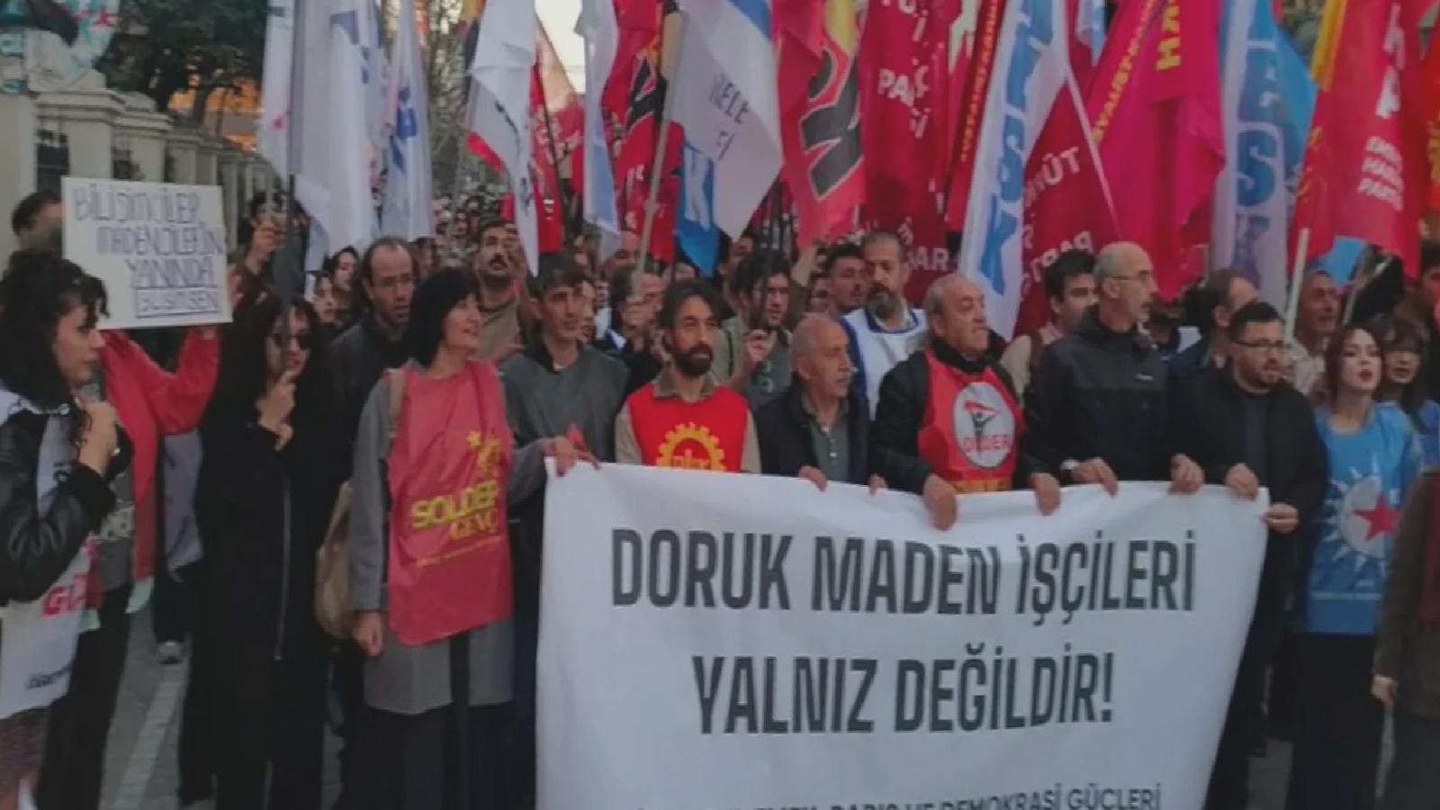 Doruk Madencilik işçilerine Kadıköy’den destek: Polonez’i hatırlayın, Migros Depo direnişini hatırlayın; açlıkla sınanan madenciler kazanacak!