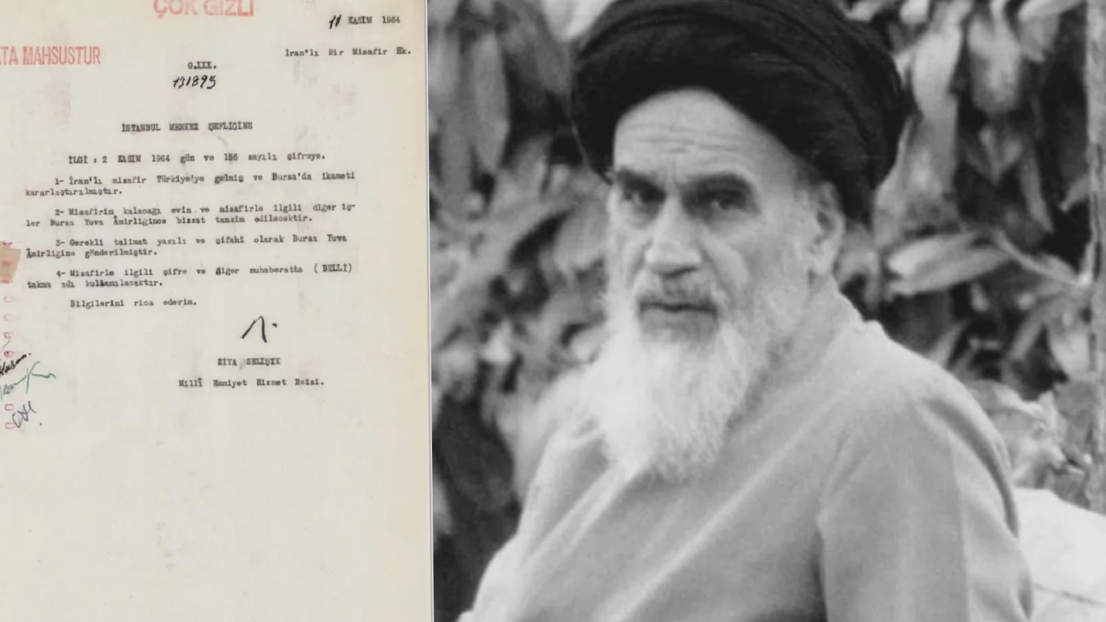 MİT, İran’ın ilk dini lideri Humeyni’nin Bursa’da yaşadığı döneme ait belgeyi paylaştı
