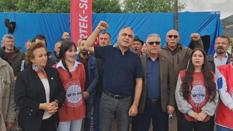 BİRTEK-SEN Genel Başkanı Türkmen tahliye sonrası direniş çadırında: Baskıların amacı işçilerin gözünü korkutmak