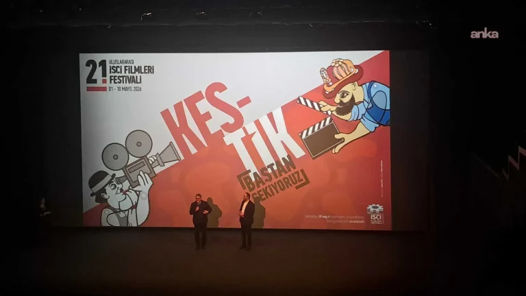 İşçi Filmleri Festivali “Kestik Baştan Çekiyoruz” sloganıyla başladı; “onur ödülü” Kadir İnanır’a verildi